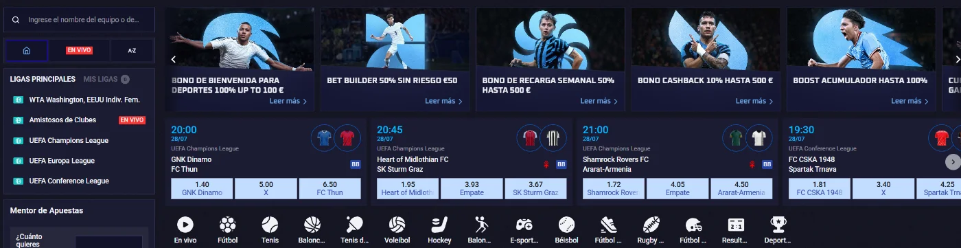 Sportaza Casino Apuestas Deportivas Sportaza Casino apuestas deportivas con partidos en vivo y promociones
