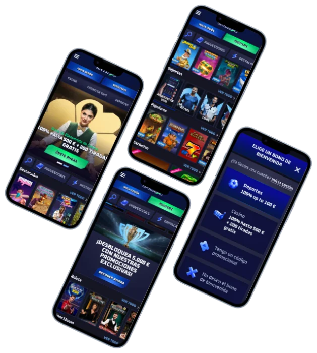 Sportaza Casino App Móvil Sportaza Casino versión móvil con pantallas de casino, deportes y registro